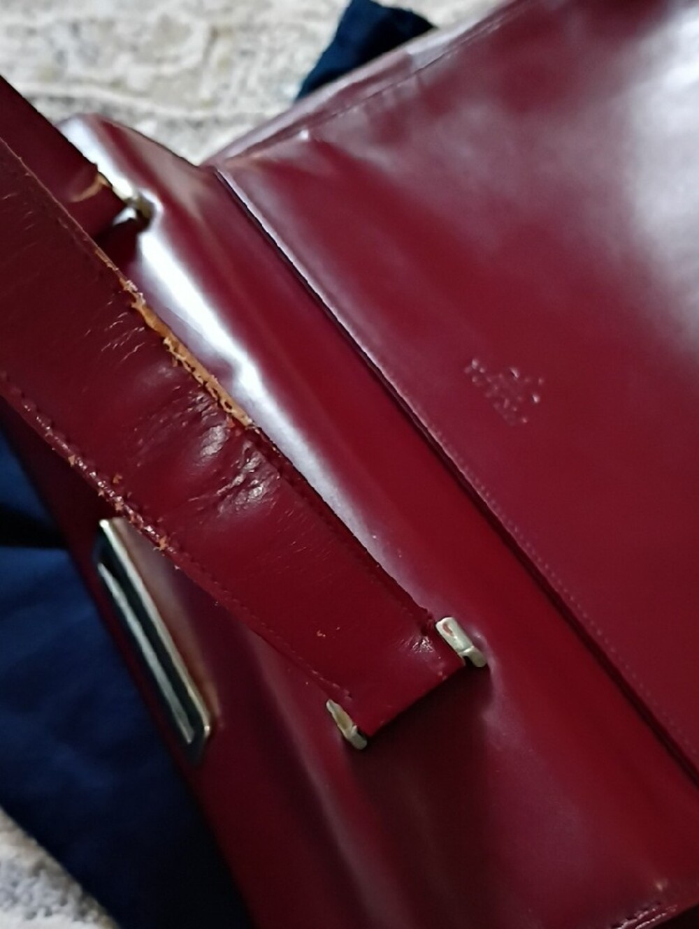 Prada Vitello Lissato Top Handle Bag in a rich Borolo (burgandy) - Picture 10 of 11